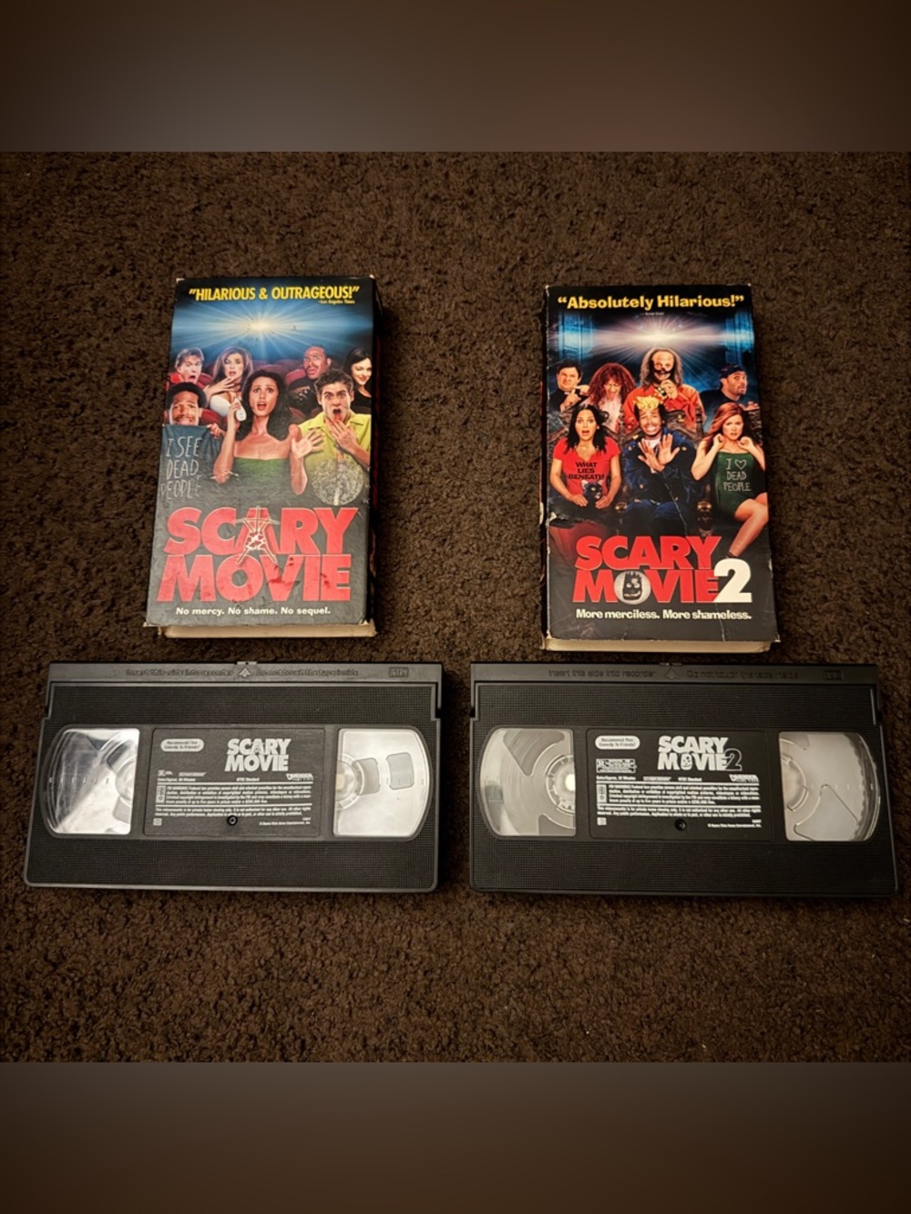 Scary Movie 1 and 2 VHS tapes (lot of 2)